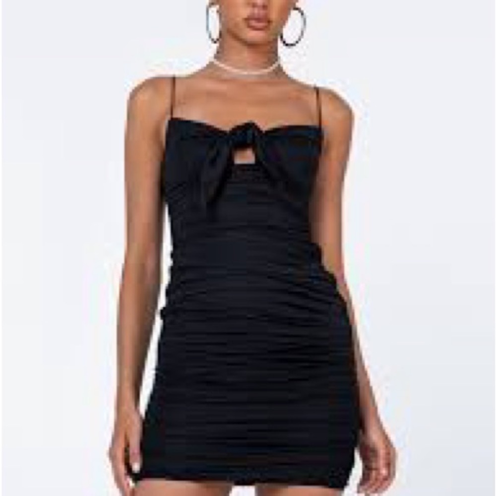 Brand New Princess Polly Loren Dress In Black Eco